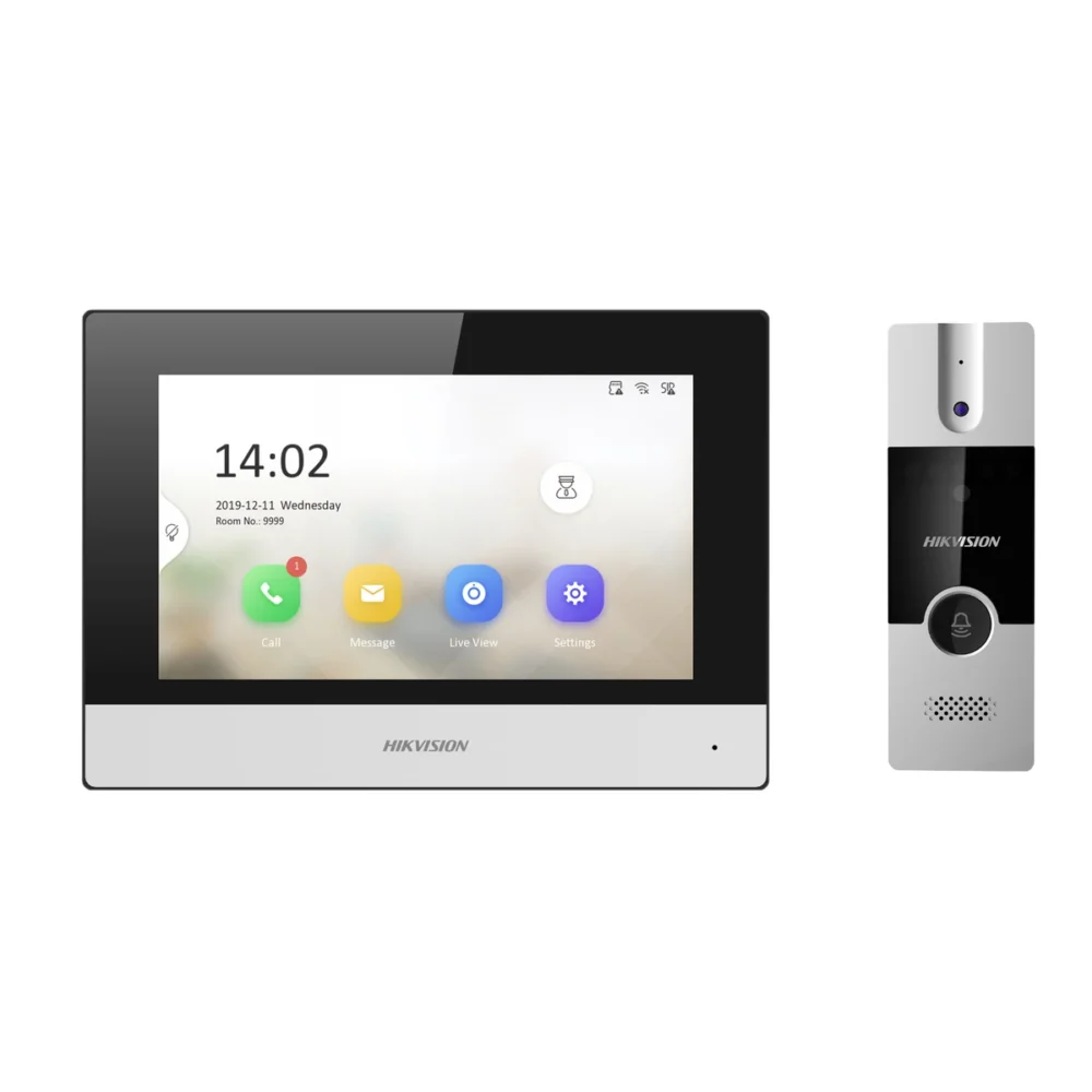 Kit Video Portero Híbrido Hikvision DS-KIS302-P con Pantalla