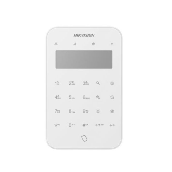 Teclado Inalámbrico para Alarmas Hikvision DS-PK1-LT-WB