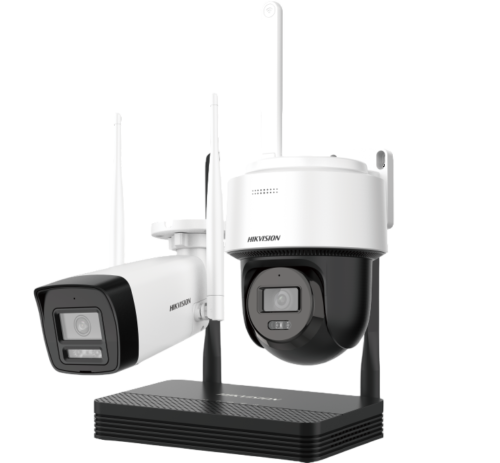 Kit WiFi Cámaras 2MPX Bullet + Domo PT Hikvision Easy Link NKS422W03H